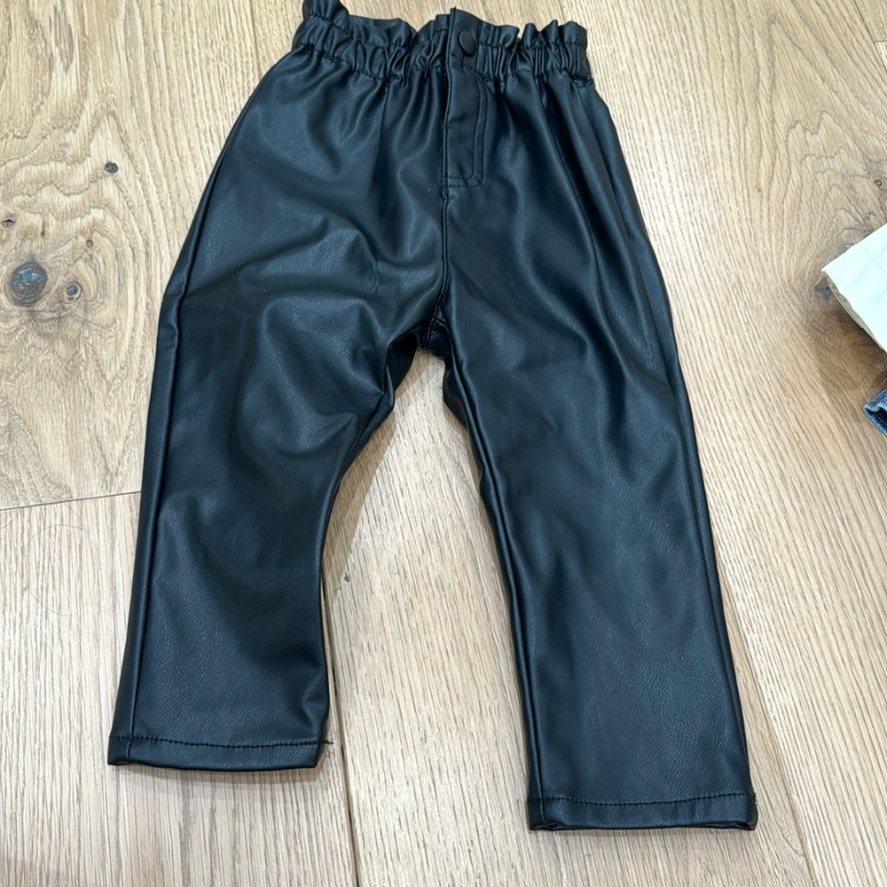Zara vegan leather pants for 18-24 months for girl